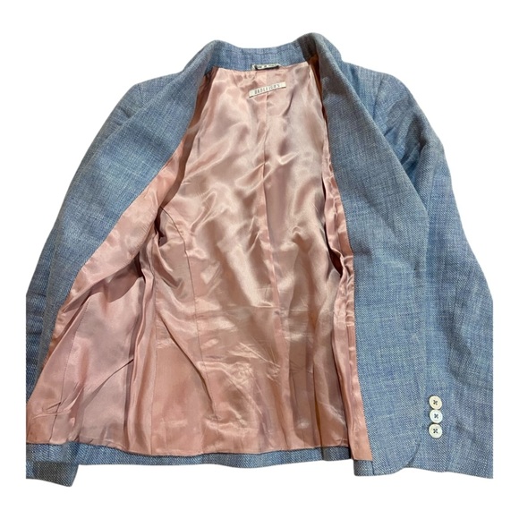 Hadleigh’s Made in Italy Daphne Blazer Jacket Linen Wool Sz 40 - Picture 4 of 10